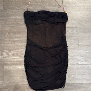 Superdown ruched Strapless Dress small nwt